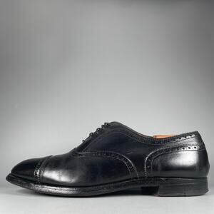 Alden 909 Men's Size 10.5 B Black Leather Cap Toe Oxford Dress Shoes Lace Up EUC